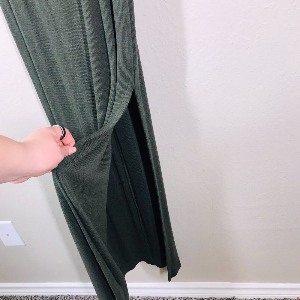 L'AGENCE Akiya Tank Maxi Dress in Olive Night - Picture 3 of 12